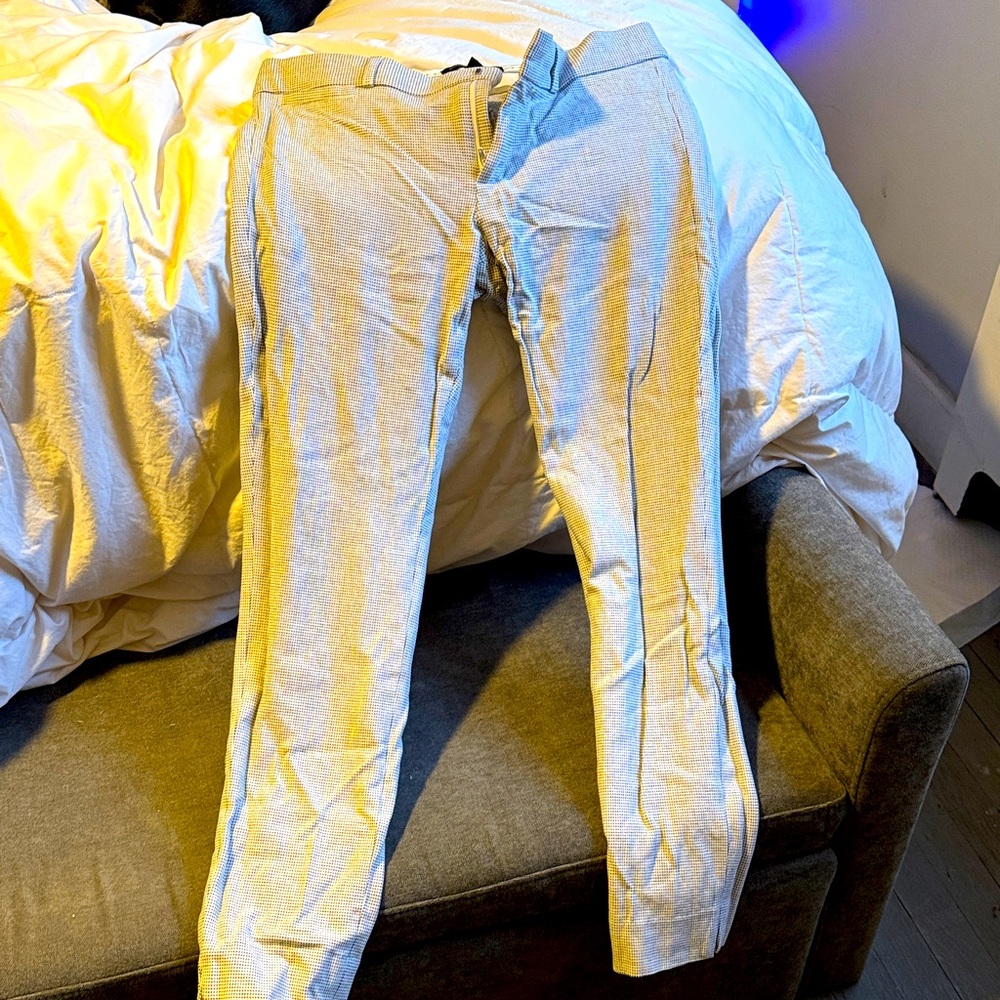 Banana Republic Black and White Checkered Pants